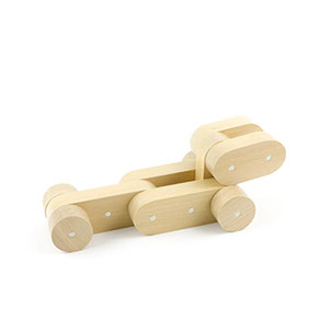 Race car with wooden magnetic block NEOBRICK