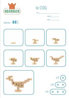 ** Printable ECO Sheets with Less Ink, for NEOBRICK Construction Set